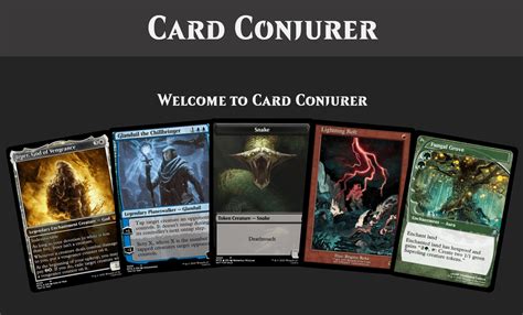 Online tool for creating magic cards